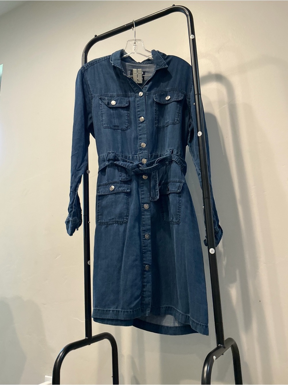 Rails Dark Blue Denim Shirt Jacket Dress